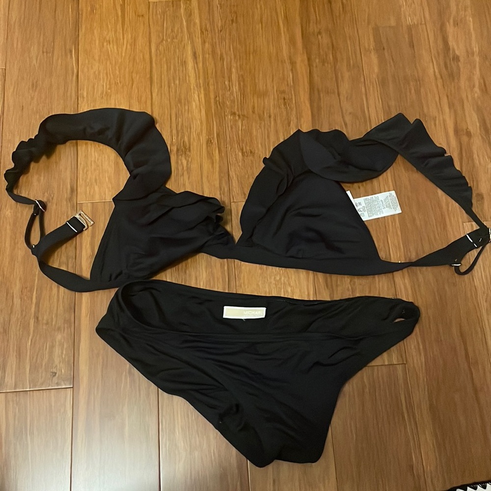 Never worn Michael Kors Bikini swim top and bottoms!!
